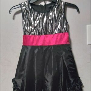 HEAVENLY CUTIES girls black dress size 8